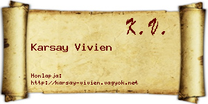 Karsay Vivien névjegykártya