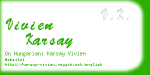 vivien karsay business card